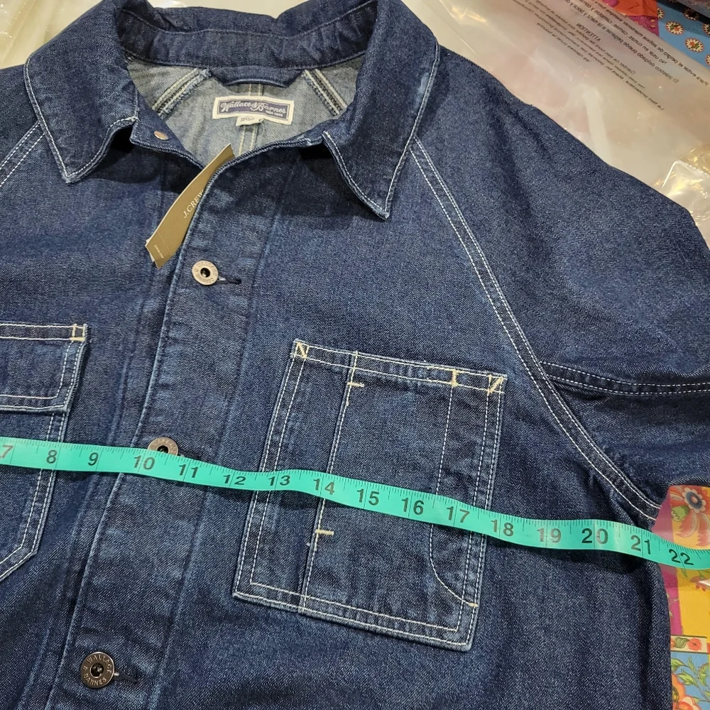 J Crew Wallace & Barnes chore jacket in Japanese denim Size M NWT *flaw